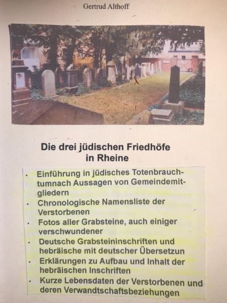 Die drei jüdischen Friedhöfe in Rheine