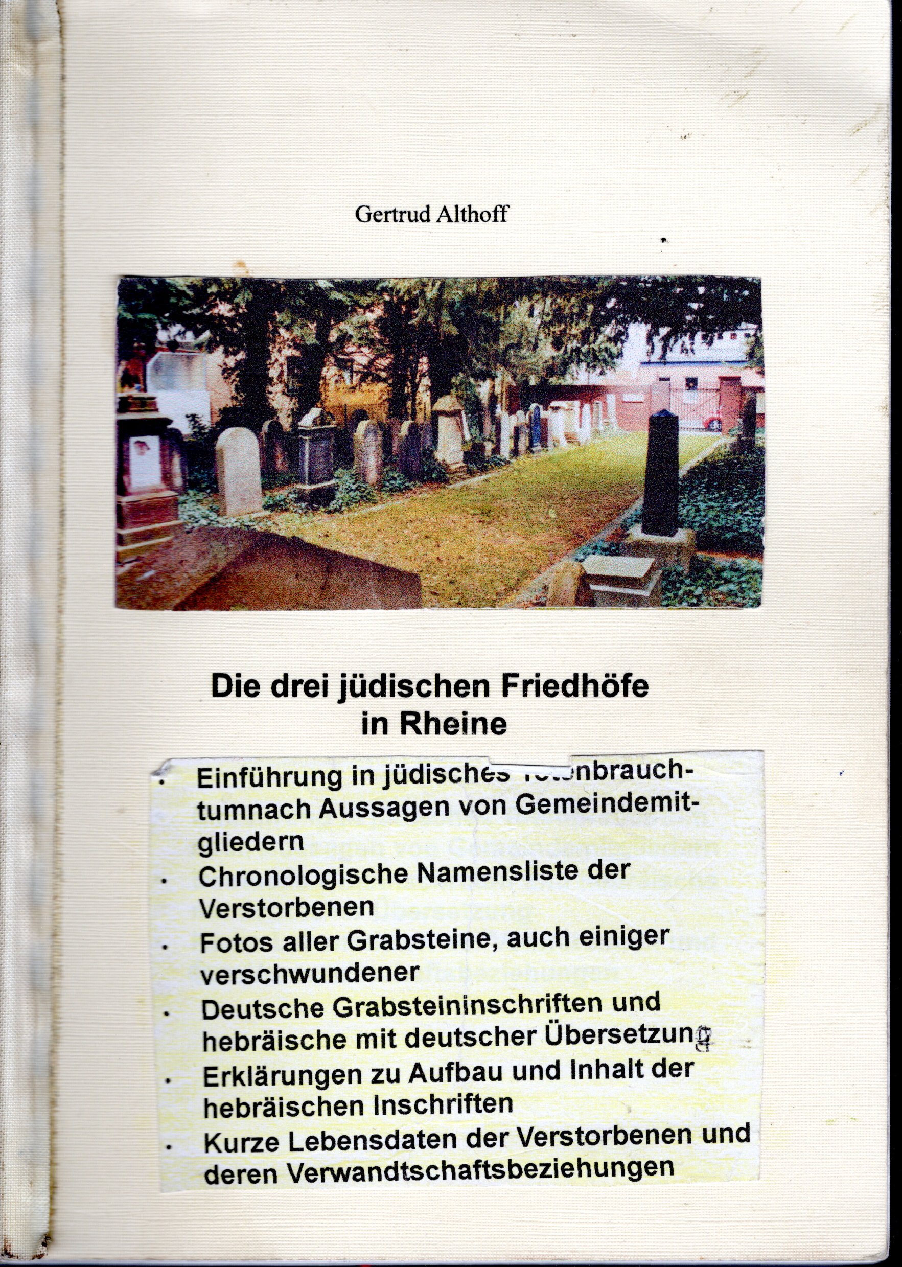 Drei jüdische Friedhöfe in Rheine