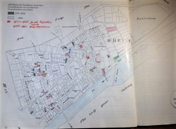 Stadtkarte - Rheines jüdisc